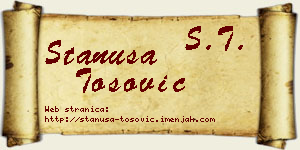 Stanuša Tošović vizit kartica